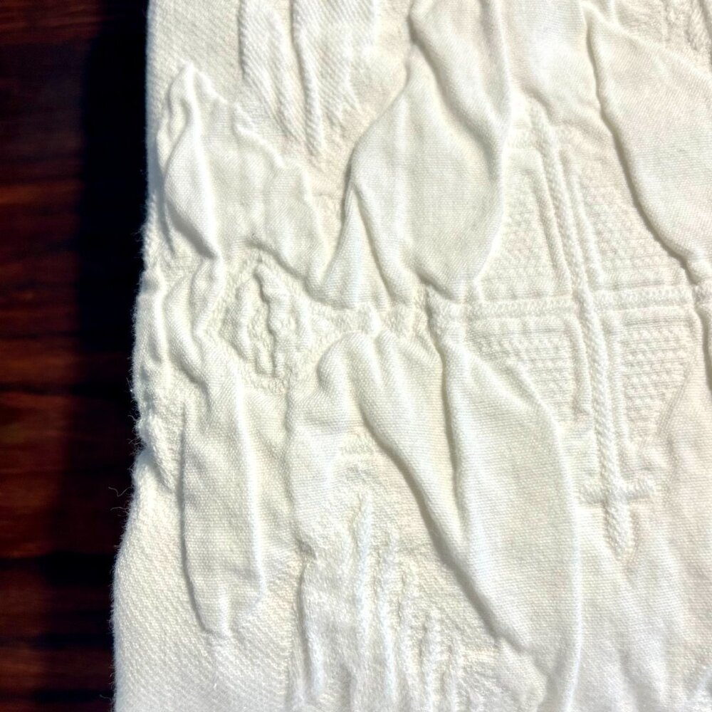 Ralph Lauren Blue Label Twin Bedspread White 100% Cotton Perfect Condition! - Picture 3 of 5